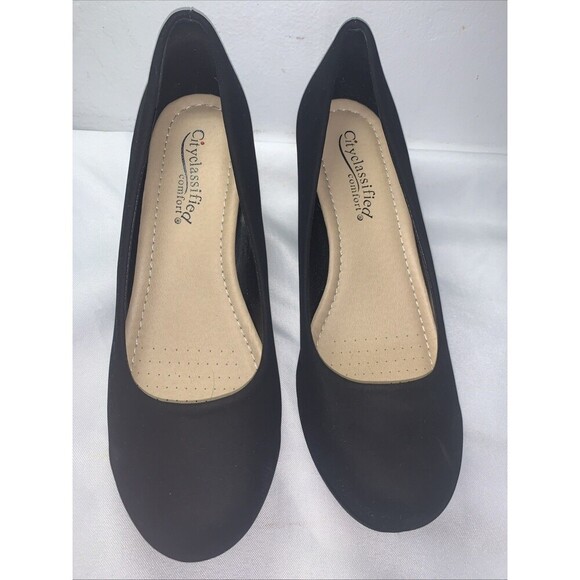 City Classified Womens 9 Thomas Comfortable Office Dress Platform Wedge Heel - Picture 1 of 7